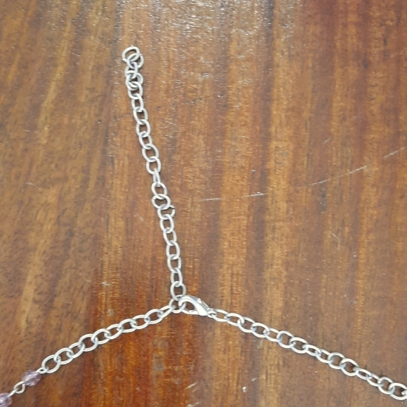 HAMMERED SILVER GLASS PENDANT - Picture 5 of 6